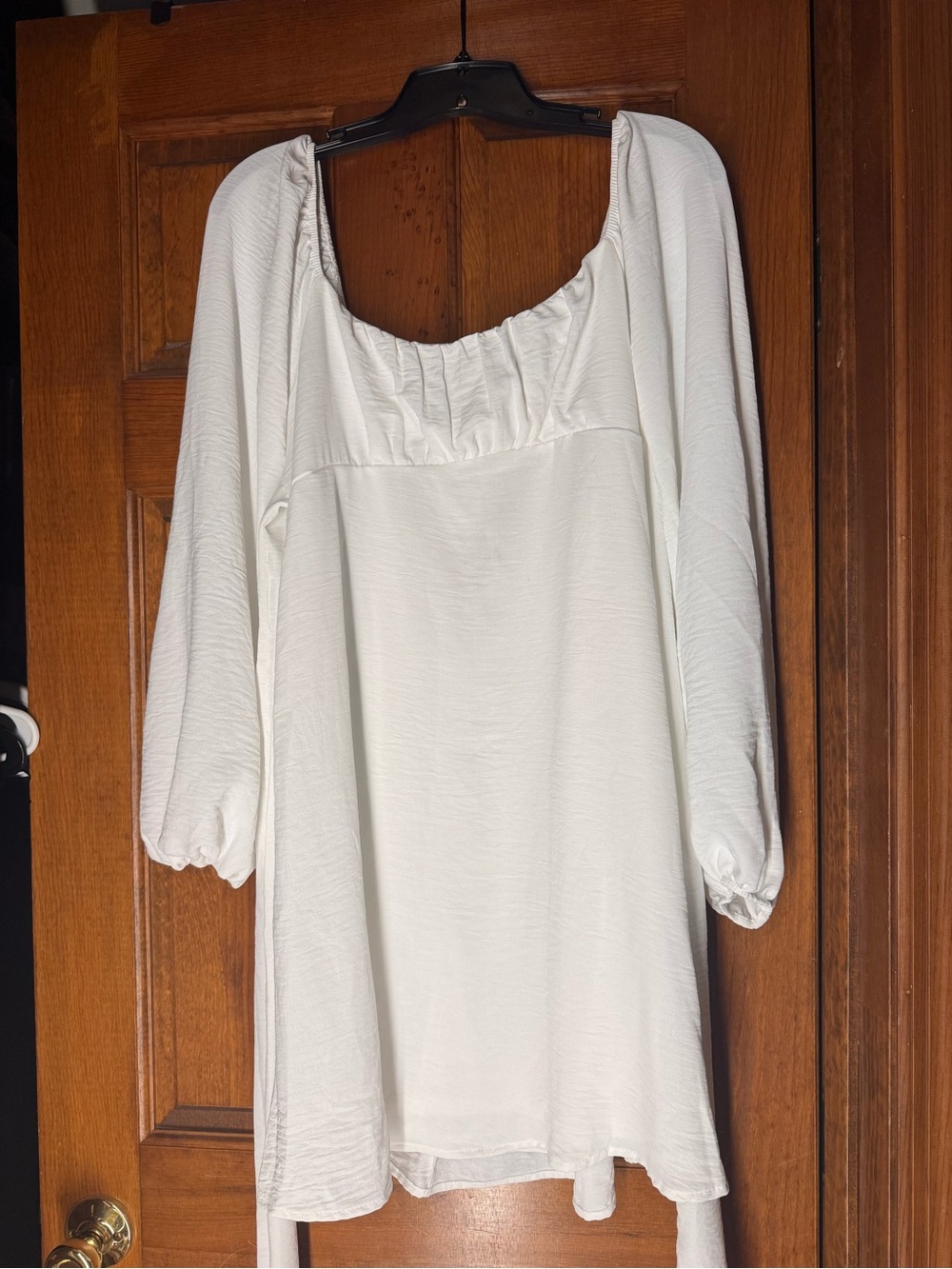 Altar'd State White Long-Sleeve Peasant Dress